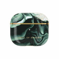 Airpods 3 iDeal Of Sweden Golden Olive Marble dėklas