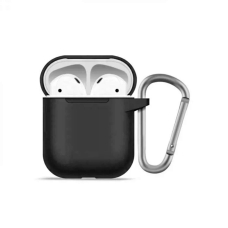 Airpods Mr. Monkey liquid silicone protect black dėklas