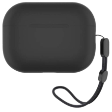 Airpods Pro 2nd Gen Mr. Monkey liquid silicone protect black dėklas