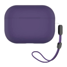 Airpods Pro 2nd Gen Mr. Monkey liquid silicone protect purple dėklas