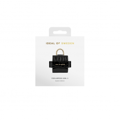 Airpods 3 iDeal Of Sweden Bag Black Croco dėklas 3