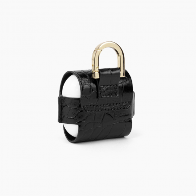 Airpods 3 iDeal Of Sweden Bag Black Croco dėklas 2