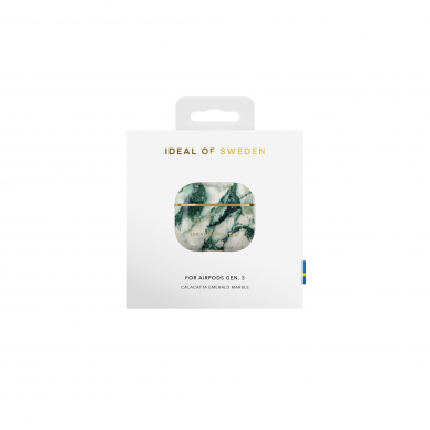 Airpods 3 iDeal Of Sweden Calacatta Emerald Marble dėklas 3