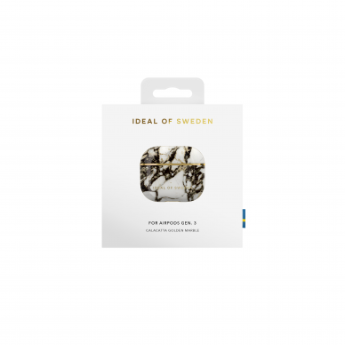 Airpods 3 iDeal Of Sweden Calacatta Golden Marble dėklas 3