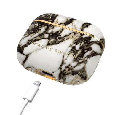 Airpods 3 iDeal Of Sweden Calacatta Golden Marble dėklas 2