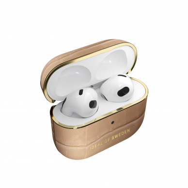 Airpods 3 iDeal Of Sweden Camel Croco dėklas 2