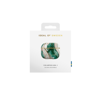 Airpods 3 iDeal Of Sweden Golden Jade Marble dėklas 1