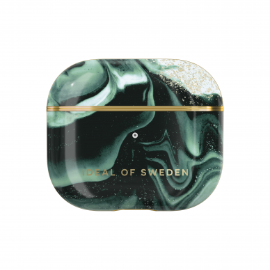 Airpods 3 iDeal Of Sweden Golden Olive Marble dėklas