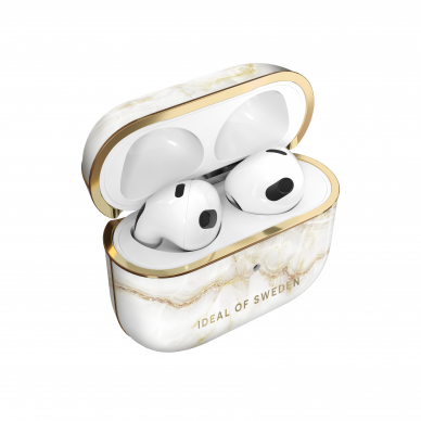 Airpods 3 iDeal Of Sweden Golden Pearl Marble dėklas 2