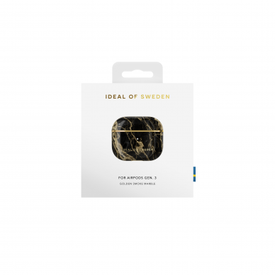 Airpods 3 iDeal Of Sweden Golden Smoke Marble dėklas 1