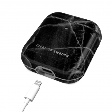 Airpods iDeal Of Sweden dėklas Black Thunder Marble 2