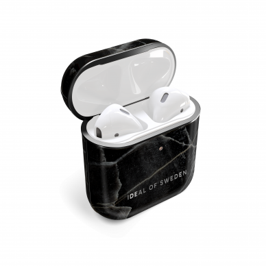 Airpods iDeal Of Sweden dėklas Black Thunder Marble 3