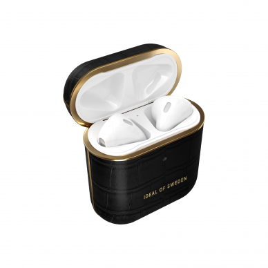 Airpods iDeal Of Sweden Jet Black Croco dėklas 1