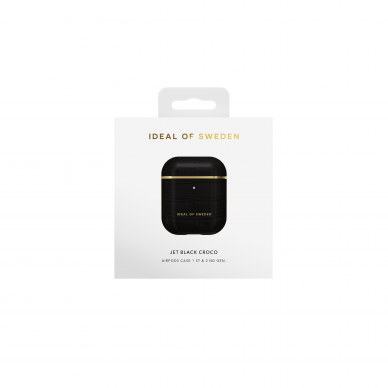 Airpods iDeal Of Sweden Jet Black Croco dėklas 2