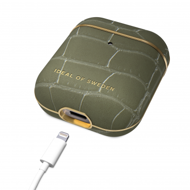 Airpods iDeal Of Sweden Khaki Croco dėklas 1