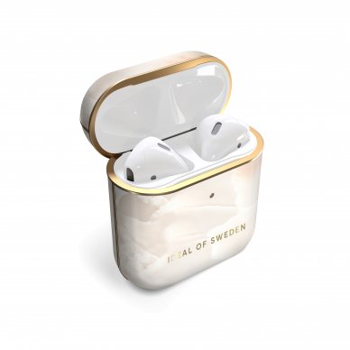 Airpods iDeal Of Sweden Rose Pearl Marble dėklas 2