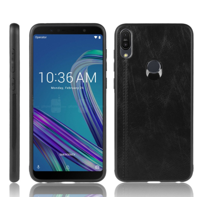 ASUS ZENFONE MAX PRO M1 juoda Leather Vintage nugarėlė