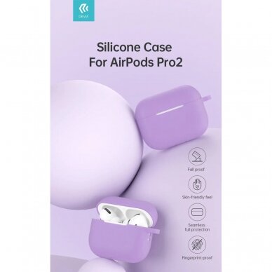 Baltas dėklas Airpods Pro 2nd Gen Naked Silicone Devia 1