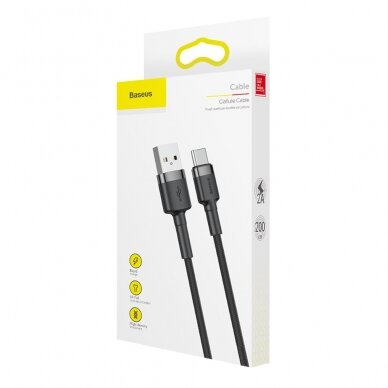 Baseus TYPE C usb black-grey laidas 2m CATKLF-CG1 5