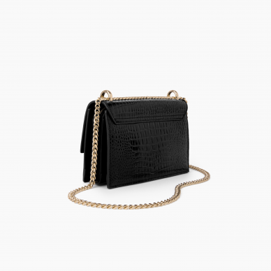 Billie Shoulder iDeal Of Sweden Bag Glossy Black Croco 2