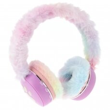 Bluetooth ausinės FLUFFY purple QL-268 30090