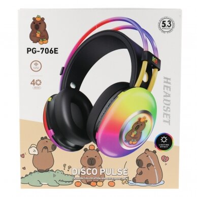 Bluetooth ausinės Capybara pink PG-706E 30346 3