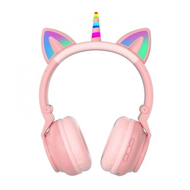 Bluetooth ausinės CAT UNICORN rausvos STN-27 30210 2