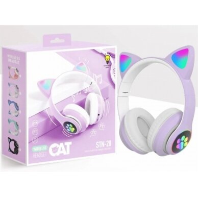 Bluetooth ausinės CAT purple STN-28 30158B 1