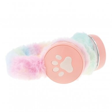 Bluetooth ausinės FLUFFY pink QL-268 30090 1