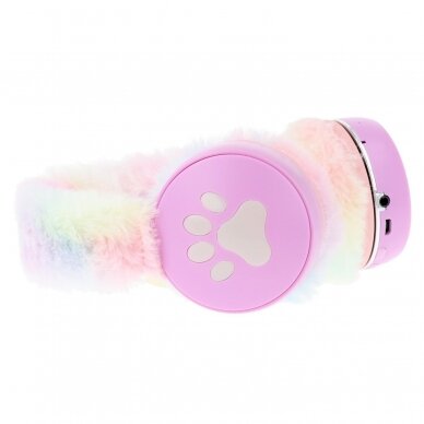 Bluetooth ausinės FLUFFY purple QL-268 30090 1