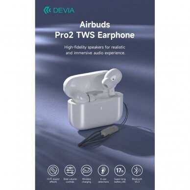 Bluetooth ausinės white Devia TWS Airbuds Pro2 EM058 2