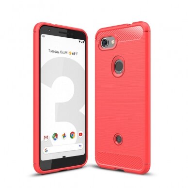 Google Pixel 3a raudona LYGCARBON nugarėlė