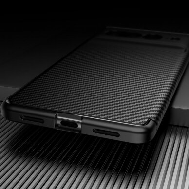 Google Pixel 7 PRO Tracy juoda CARBON FIBER nugarėlė 3