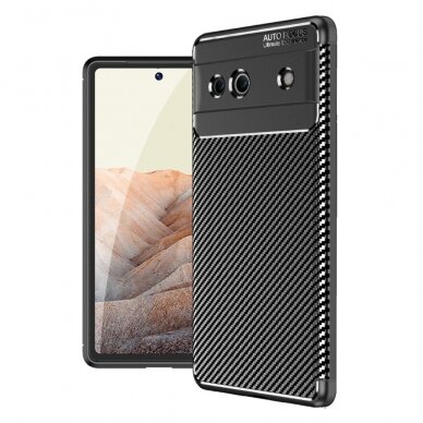 Google Pixel 7A Tracy juoda CARBON FIBER nugarėlė 1