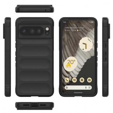 Google Pixel 8 PRO black Tracy Anti-slip Rugged nugarėlė 6