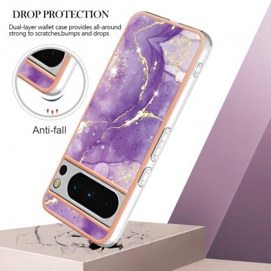 Google Pixel 8 PRO Tracy nugarėlė MILKY WAY MARBLE Purple 1