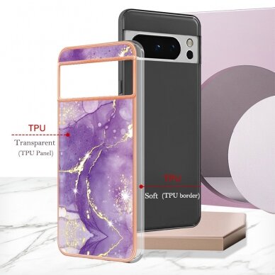 Google Pixel 8 PRO Tracy nugarėlė MILKY WAY MARBLE Purple 5