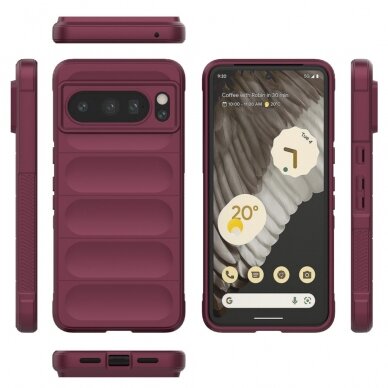 Google Pixel 8 PRO wine red Tracy Anti-slip Rugged nugarėlė 6