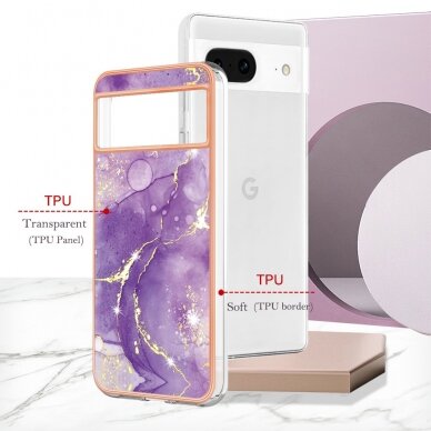 Google Pixel 8 Tracy nugarėlė MILKY WAY MARBLE Purple 5