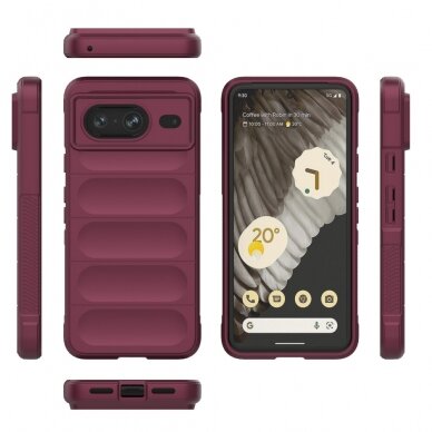 Google Pixel 8 wine red Tracy Anti-slip Rugged nugarėlė 6