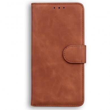 Google Pixel 8a brown VELVET dėklas 5