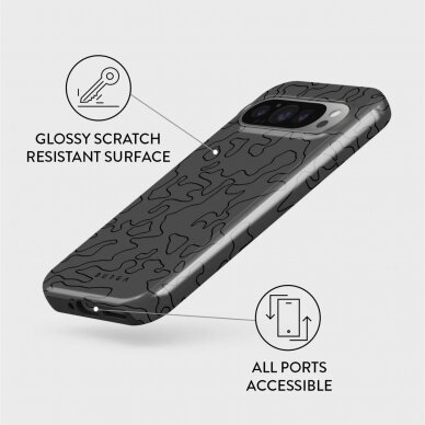 Google Pixel 9 / 9 PRO Black Rock Tough BURGA nugarėlė 2