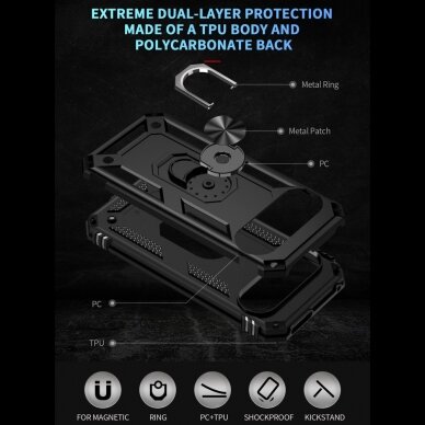 Google Pixel 9 / 9 PRO Tracy black STRONG RING ARMOR nugarėlė 2