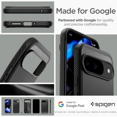 Google Pixel 9 / Pixel 9 PRO SPIGEN RUGGED ARMOR nugarėlė 15