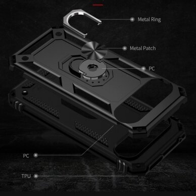 Google Pixel 9 PRO XL Tracy black STRONG RING ARMOR nugarėlė 3