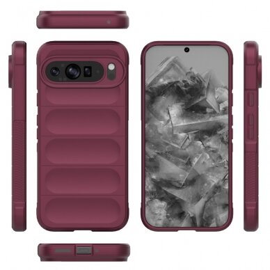 Google Pixel 9 PRO XL wine Tracy Anti-slip Rugged nugarėlė 5