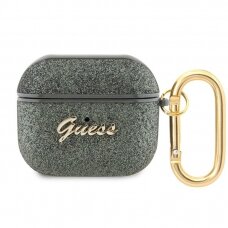 GUESS Airpods 3 Glitter Flake W/ Hook green dėklas