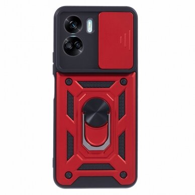 Honor 90 Lite 5G red RING ARMOR WITH CAMSHIELD nugarėlė