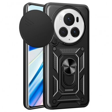 Honor Magic 6 PRO black RING ARMOR WITH CAMSHIELD nugarėlė