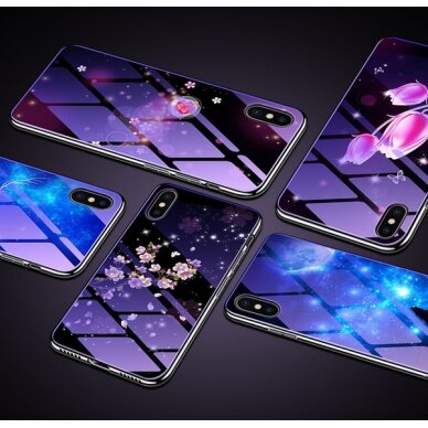 Huawei Honor 8A BLUE RAY GLASS nugarėlė Bubbles&Flowers